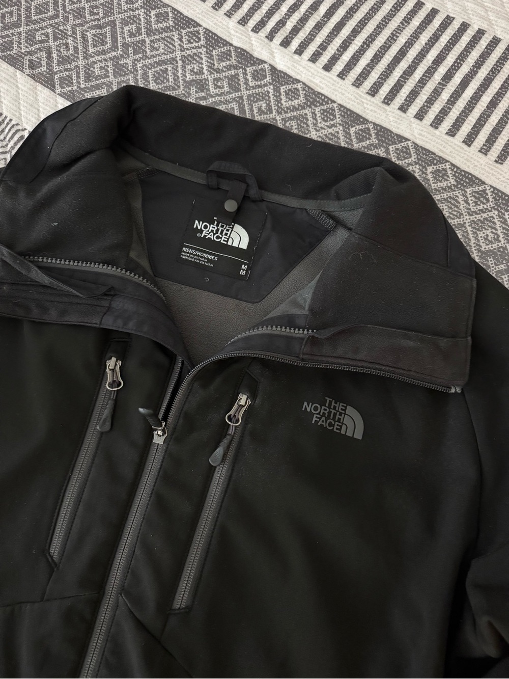The North Face Apex Bionic WindWall Softshell Fleece-Lined Jacket Men's M Black